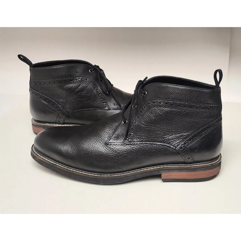 Nunn Bush Ozark Plain Toe Chukka Ankle Boots Color Black 84777 SIZE 11M